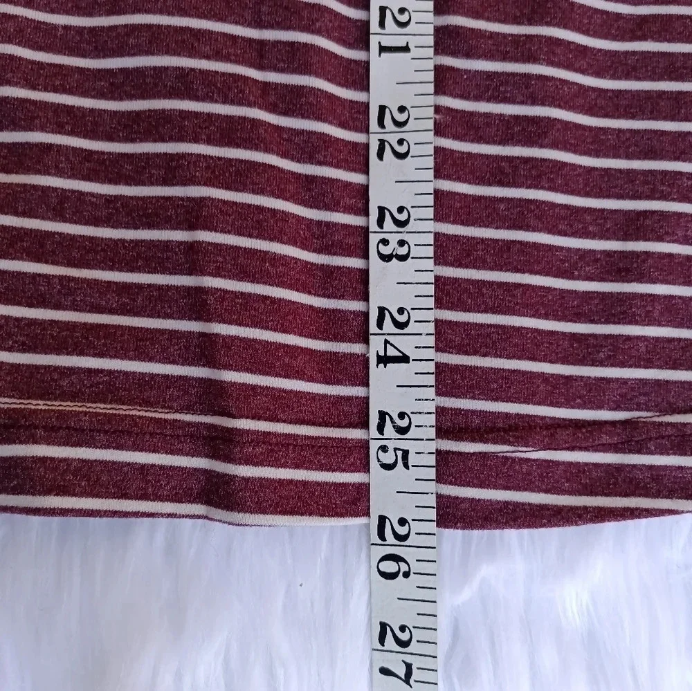 LULULEMON CRB COOL RACERBACK Tank Top 4 Stripe White Striped Bordeaux Drama.
